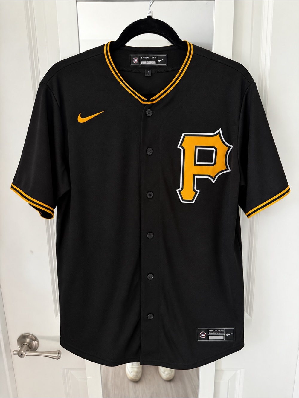 Nike Pittsburgh Pirates Ke’Bryan Hayes #13 MLB Baseball Jersey Black Men’s M